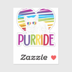 Purride LGBT Gay Pride Cat LGBTQ Pride Month 2019 Sticker