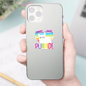 Purride LGBT Gay Pride Cat LGBTQ Pride Month 2019 Sticker (Telefoon)
