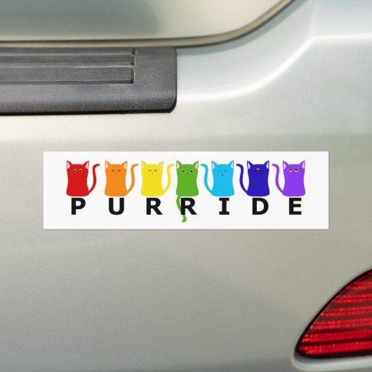 PURRide PRIDE Cats Bumper Sticker (Op auto)