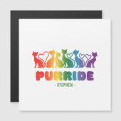 Purride – Rainbow Cat Silhouette LGBTQ+ Pride Pun (Voorkant / Achterkant)