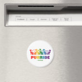 Purride – Rainbow Cat Silhouette LGBTQ+ Pride Pun Magneet (Insitu (Vaatwasser))