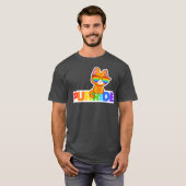 Purride Rainbow Flag Cat Funny Pride Kitten Gift T-shirt (Voorkant volledig)