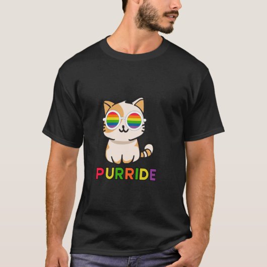 Purride ,Regenbogen en Katten T-shirt (Voorkant)