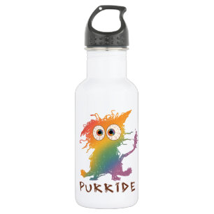 Purride – Regenboogkat met rommelige bont LGBTQ Waterfles