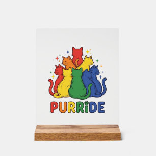 Purride Regenw Katzen Vintage Vector Design_1 Acryl Bord