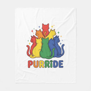 Purride Regenw Katzen Vintage Vector Design_1 Fleece Deken