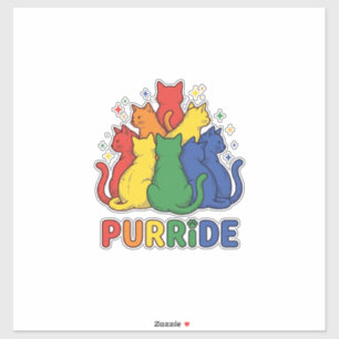 Purride Regenw Katzen Vintage Vector Design_1 Sticker