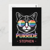 Purride – Schattigee Cat Pride LGBTQ Briefkaart (Voorkant / Achterkant)