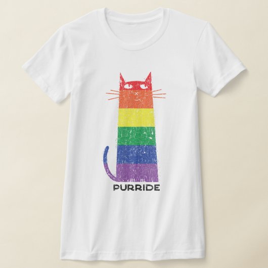 Purride Shirt LGBT Funny Gay Pride Cat Gezegde Gra (Laagn)