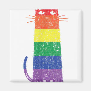 Purride Shirt LGBT Funny Gay Pride Cat Gezegde Gra Magneet