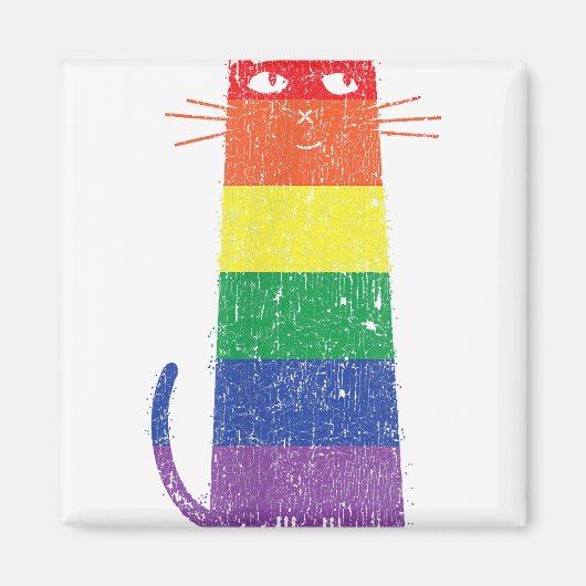 Purride Shirt LGBT Funny Gay Pride Cat Gezegde Gra Magneet (Voorkant)