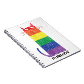 Purride Shirt LGBT Funny Gay Pride Cat Gezegde Gra Notitieboek (Rechterzijde)
