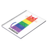 Purride Shirt LGBT Funny Gay Pride Cat Gezegde Gra Notitieboek (Linkerzijde)