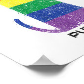 Purride Shirt LGBT Funny Gay Pride Cat Gezegde Gra Poster (Hoek)