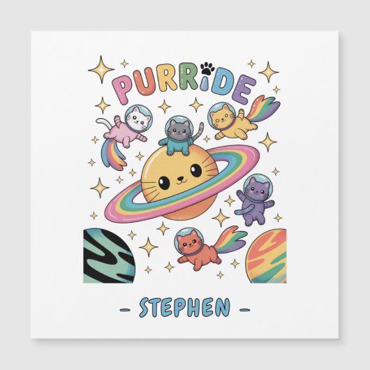 Purride Space Cats - Kawaii Astronaut Cats (Voorkant)