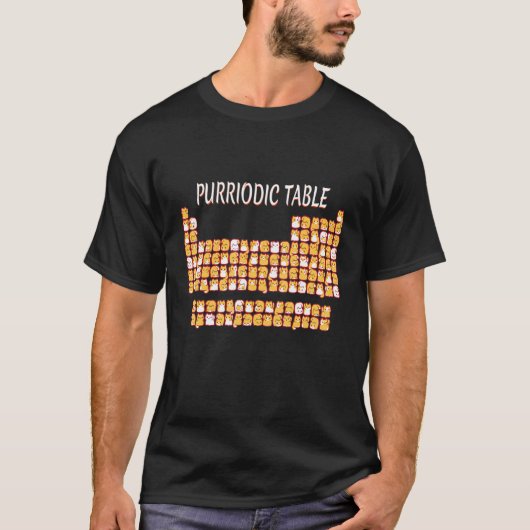 Purridische Table Cute Cat Periodic Table Pun Mann T-shirt (Voorkant)