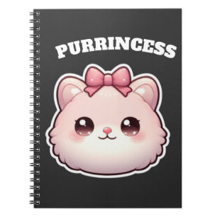 Purrincess Mooie Roze Kitty Strik Design Notitieboek