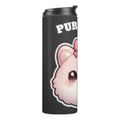 Purrincess Mooie Roze Kitty Strik Design Thermosbeker (Gedraaid links)