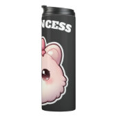 Purrincess Mooie Roze Kitty Strik Design Thermosbeker (Geroteerd rechts)