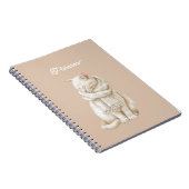 Purring Cream White Cat Notitieboek (Rechterzijde)