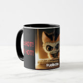 Purrinstein Grappige Halloween Kat Mok (Voorkant links)