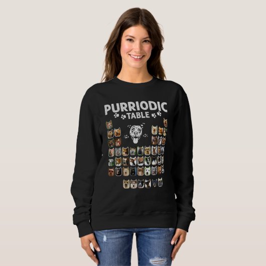 Purriodic Table Periodic Elements Dog Chemistry Ch Trui (Voorkant volledig)