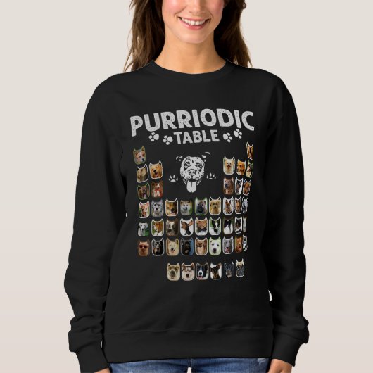 Purriodic Table Periodic Elements Dog Chemistry Ch Trui (Voorkant)