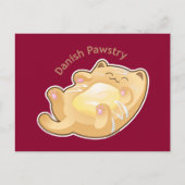 Purrista Pawfee: Cute Danish Pastry Cat Briefkaart (Voorkant)