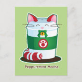 Purrista Pawfee - Cute Holiday Coffee Cat Feestdagenkaart (Voorkant)