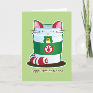 Purrista Pawfee - de Leuke Kat van de Koffie van Feestdagen Kaart