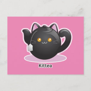 Purrista Pawfee: Kat Tea Pot Briefkaart