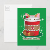 Purrista Pawfee: Schattigee Vakantie Ginger Katten Feestdagenkaart (Voorkant / Achterkant)