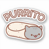 PURRITO Cat Burrito-Sticker Sticker (Voorkant)