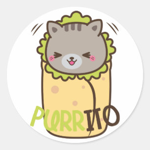 Purrito (Cat & Burrito) Stickers