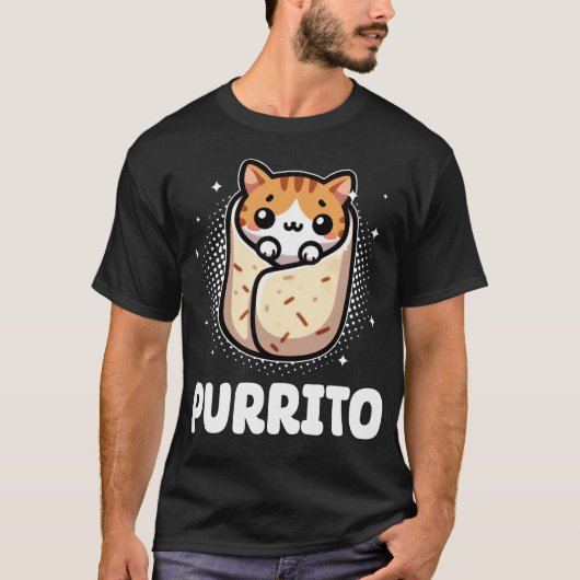 Purrito Cat Burrito T-shirt (Voorkant)