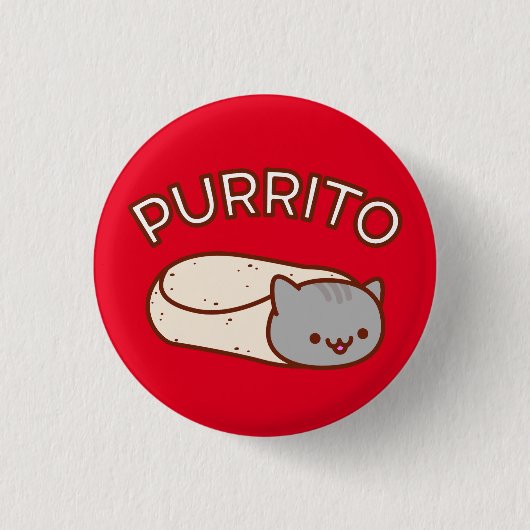 PURRITO Cat - Button - Cat Burrito (Voorkant)