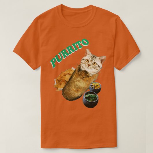 Purrito Cat in een Burrito Gift Halloween Day Beda T-shirt (Design voorkant)