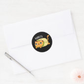 Purrito Funny Cat Burrito Pun Dark BG Ronde Sticker (Envelop)