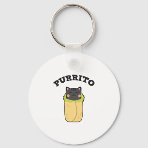 Purrito Funny Cat Pun Cat Lover Burrito Mexicaans Sleutelhanger