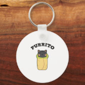 Purrito Funny Cat Pun Cat Lover Burrito Mexicaans Sleutelhanger (Voorkant)
