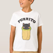 Purrito Funny Cat Pun Cat Lover Burrito Mexicaans T-shirt (Voorkant)