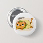 Purrito Funny Kitty Cat Burrito Pun Ronde Button 5,7 Cm (Voorkant /achterkant)