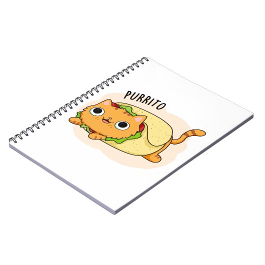 Purrito Grappige Kat Burrito Grappenmakerij  Notitieboek (Linkerzijde)