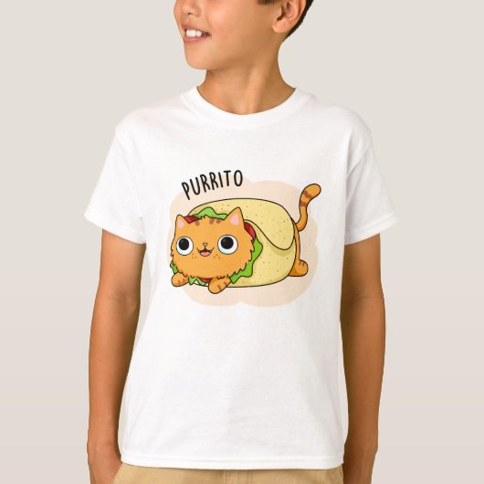 Purrito Grappige Kat Burrito Pun T-shirt (Voorkant)
