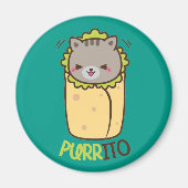 Purrito Kitty Cat Burrito Magneet (Voorkant)