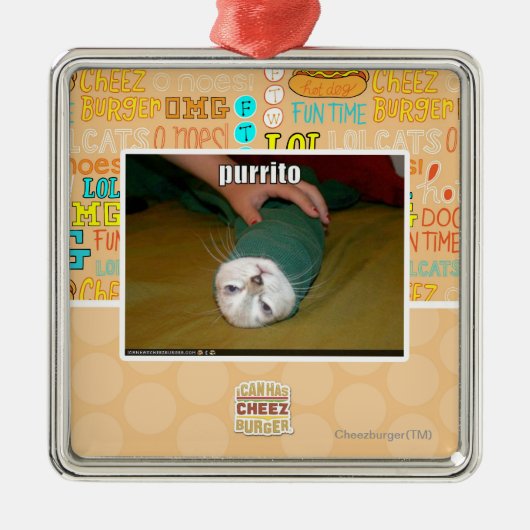 purrito metalen ornament (Voorkant)