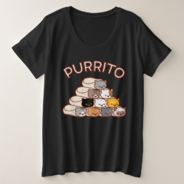 PURRITO PIRAMIDE Kat Burrito Grote Maat T-shirt