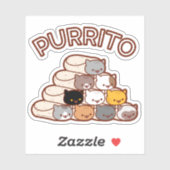 PURRITO PYRAMID Cat Burrito Sticker (Vel)