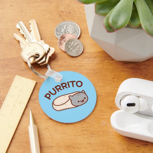 PURRITO Sleutelhanger - Grappige Kat Burrito door (Bureau)