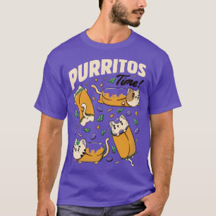 Purritos Time Burrito Cat Funny Mexican Food by to T-shirt